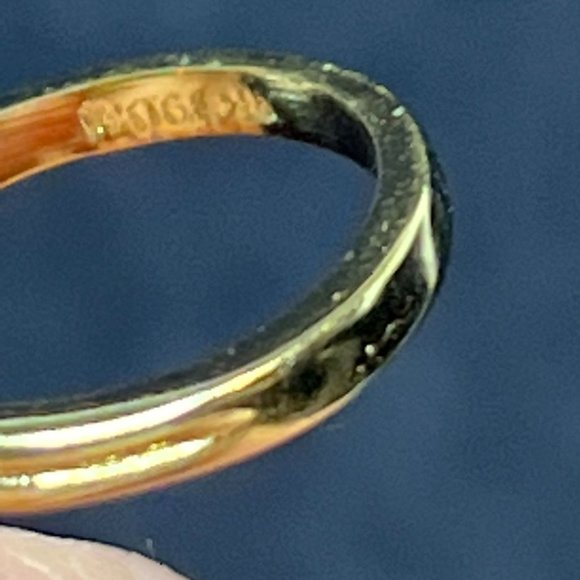 Vintage Uncas 14k HGE Gold And Rhinestone Statement Ring Sz 7 (R287) - Picture 5 of 6